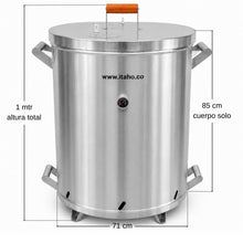 Cargar imagen en el visor de la galería, Asador de Barril 120 Libras Acero inoxidable calibre 16
