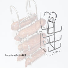 Cargar imagen en el visor de la galería, ACCESORIO PARA CHORIZOS ACERO INOXIDABLE 3 NIVELES