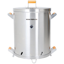 Cargar imagen en el visor de la galería, ASADOR DE BARRIL GRANDE 60 LB PARA NEGOCIO ACERO INOXIDABLE 304