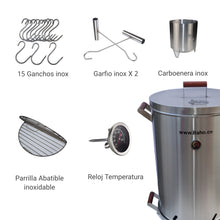 Cargar imagen en el visor de la galería, ASADOR DE BARRIL GRANDE 60 LB PARA NEGOCIO ACERO INOXIDABLE 304