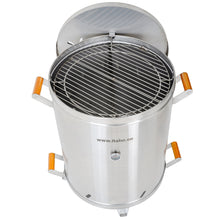 Cargar imagen en el visor de la galería, ASADOR DE BARRIL GRANDE 60 LB PARA NEGOCIO ACERO INOXIDABLE 304