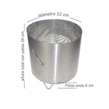 Cargar imagen en el visor de la galería, Carbonera Para Asador De Barril Grande 22x25 Cm Inoxidable