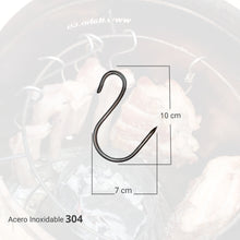 Cargar imagen en el visor de la galería, DOCENA DE GANCHOS PARA ASADOR DE BARRIL INOXIDABLE