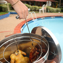 Cargar imagen en el visor de la galería, GARFIO O SACAGANCHOS PARA ASADOR DE BARRIL EN ACERO INOXIDABLE