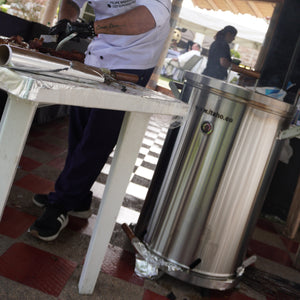 Asador de Barril 40 Libras  Acero inoxidable 304 Calibre 18