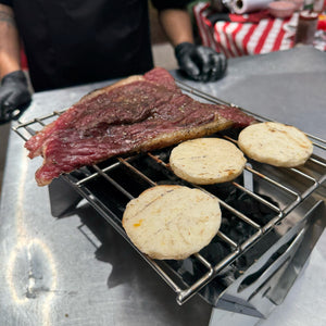 Asador Portátil Plegable De Carbón Acero Inoxidable 30x20cm