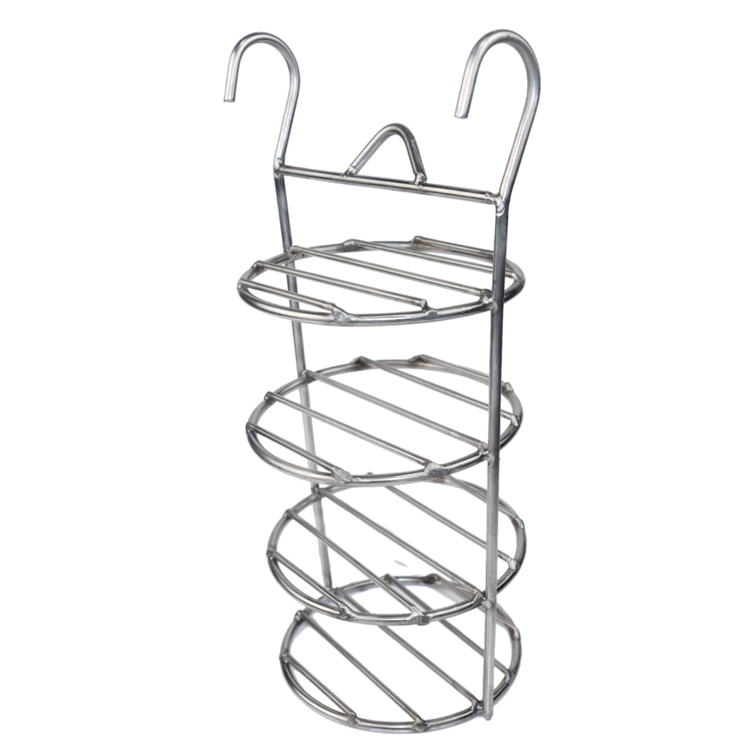 TORRE MULTIUSOS ACERO INOXIDABLE 4 NIVELES PARA ASADOR DE BARRIL