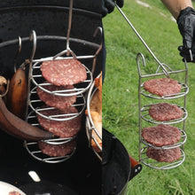 Cargar imagen en el visor de la galería, TORRE MULTIUSOS ACERO INOXIDABLE 4 NIVELES PARA ASADOR DE BARRIL
