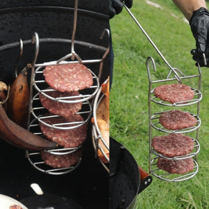 TORRE MULTIUSOS ACERO INOXIDABLE 4 NIVELES PARA ASADOR DE BARRIL