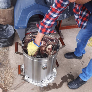 Asador De Barril 12 Libras Acero Inoxidable 430 Calibre 18