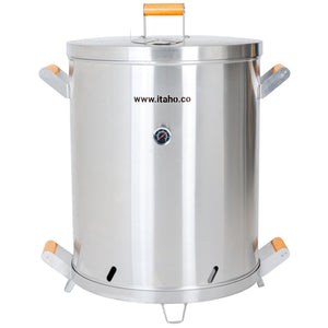 ASADOR DE BARRIL GRANDE 60 LB PARA NEGOCIO ACERO INOXIDABLE 304