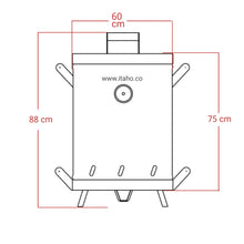 Cargar imagen en el visor de la galería, Asador De Barril Grande 60 Libras Acero Inoxidable 430 Calibre 18
