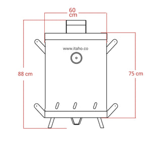 Asador De Barril Grande 60 Libras Acero Inoxidable 430 Calibre 18