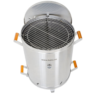 ASADOR DE BARRIL GRANDE 60 LB PARA NEGOCIO ACERO INOXIDABLE 304