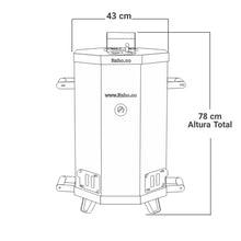 Cargar imagen en el visor de la galería, Asador de Barril Regulable 30 Libras Acero 304 Octagonal
