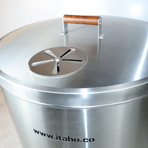ASADOR DE BARRIL GRANDE 60 LB PARA NEGOCIO ACERO INOXIDABLE 304