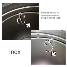 Cargar imagen en el visor de la galería, Ganchos Doble Para Asador De Barril Inox 6 Unidades
