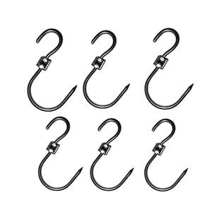 Ganchos Giratorios Para Asador de Barril x 6 en Acero Inoxidable itaho