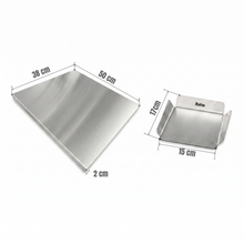 Cargar imagen en el visor de la galería, Tabla De Picar Grande Acero Inoxidable 304 Con Recogedor
