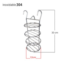Cargar imagen en el visor de la galería, TORRE MULTIUSOS ACERO INOXIDABLE 4 NIVELES PARA ASADOR DE BARRIL
