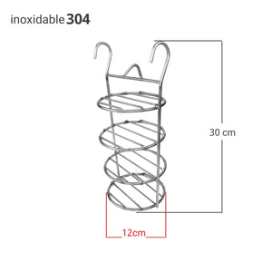 TORRE MULTIUSOS ACERO INOXIDABLE 4 NIVELES PARA ASADOR DE BARRIL
