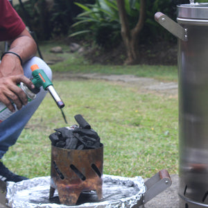 SOPLETE DE GAS BUTANO PARA ENCEDER CARBON PARA ASADOR DE BARRIL